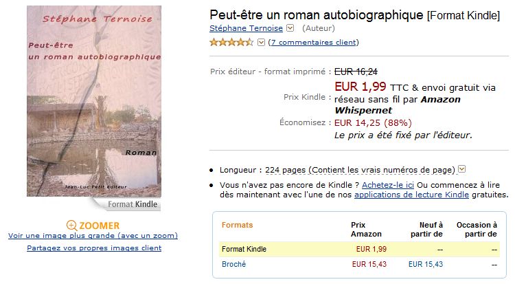 Sur Amazon Peut-tre un roman autobiographique